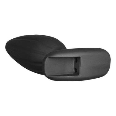 Plug anale in silicone nero con stimolazione Electra Stim, forma affusolata